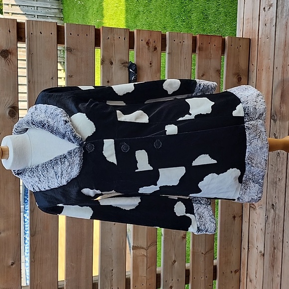 Vintage Monochrome Teddy Jacket - Picture 1 of 11